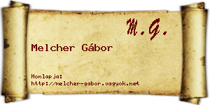 Melcher Gábor névjegykártya